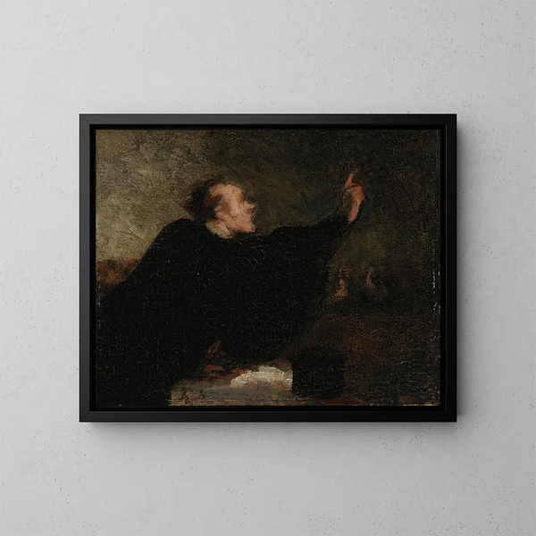 Lawyer pleading - Honoré Daumier — framed artwork on a wall
