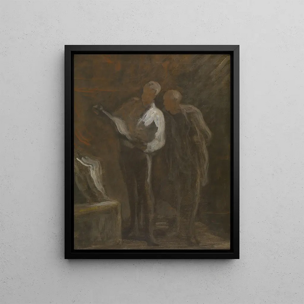 Collectionneurs d'estampes - Honoré Daumier — framed artwork on a wall
