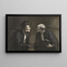 Deux avocats, la poignée de main - Honoré Daumier — framed artwork on a wall