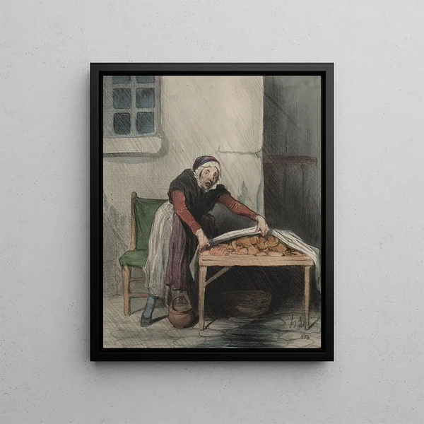 Toute personne échaudée craint l'eau froide - Honoré Daumier — framed artwork on a wall