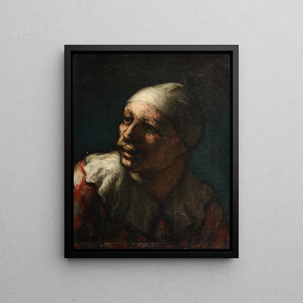 Head of Pasquin - Honoré Daumier — framed artwork on a wall