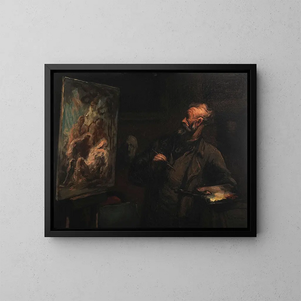 De begrafenis - Honoré Daumier — ingelijst kunstwerk aan de muur