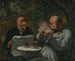 De bierdrinkers - Honoré Daumier — weergave van het kunstwerk