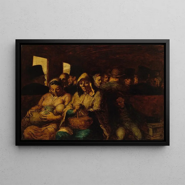 The Third Class Carriage - Honoré Daumier — framed artwork on a wall