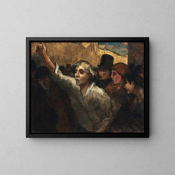 La Révolte - Honoré Daumier — ingelijst kunstwerk aan de muur