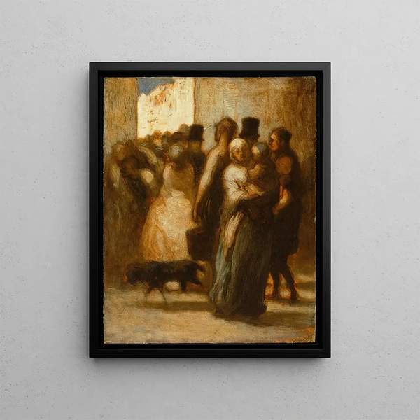 Dans la rue - Honoré Daumier — framed artwork on a wall