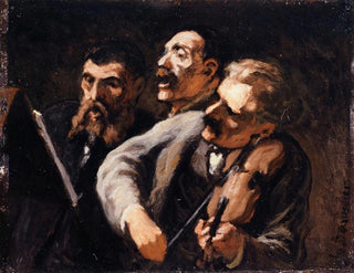 Trio d'amateurs - Honoré Daumier — weergave van het kunstwerk
