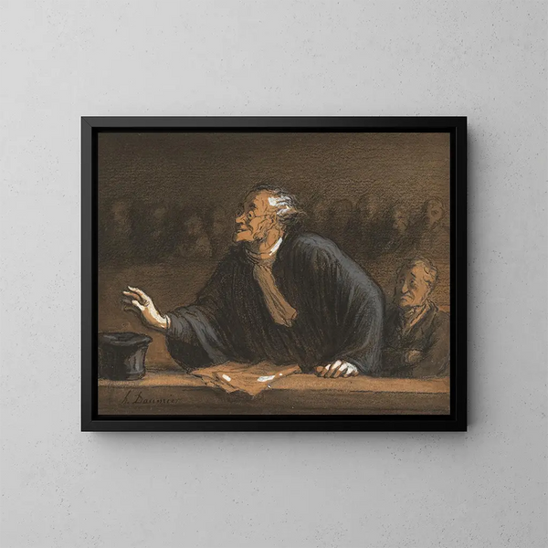 a skillful defender - Honoré Daumier — framed artwork on a wall