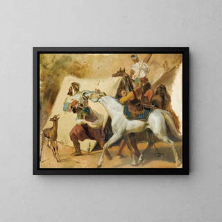 Horace Vernet - Study for the attack of Abd el Kader s Smalah by the Duke dAumale.webp