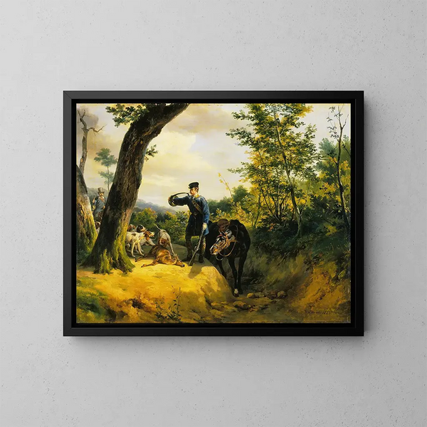 La carrière - Horace Vernet — ingelijst kunstwerk aan de muur