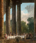 A banquet in the ruins of a temple - Hubert Robert — artwork view