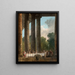 A banquet in the ruins of a temple - Hubert Robert — framed artwork on a wall