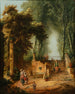 Fontaine dans un parc - Hubert Robert — weergave van het kunstwerk