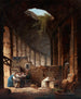 Eremiet in het Colosseum - Hubert Robert — weergave van het kunstwerk