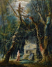 La Promenade solitaire - Hubert Robert — weergave van het kunstwerk