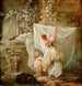 Lavandière et enfant - Hubert Robert — weergave van het kunstwerk