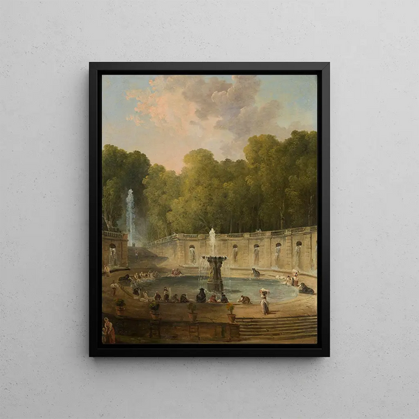 Lavandières dans un parc - Hubert Robert — ingelijst kunstwerk aan de muur