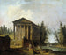 Het antieke tempel - Hubert Robert — weergave van het kunstwerk