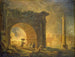Romeinse ruïnes - Hubert Robert — weergave van het kunstwerk