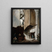 beeldhouwer die werkt aan het standbeeld van een heilige, Sint - Petrus van Rome - Hubert Robert — ingelijst kunstwerk aan de muur