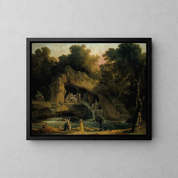 De baden van Apollo in Versailles - Hubert Robert — ingelijst kunstwerk aan de muur