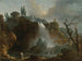 De watervallen van Tivoli - Hubert Robert — weergave van het kunstwerk