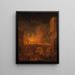 L'incendie de l'Hôtel-Dieu à Paris - Hubert Robert — ingelijst kunstwerk aan de muur