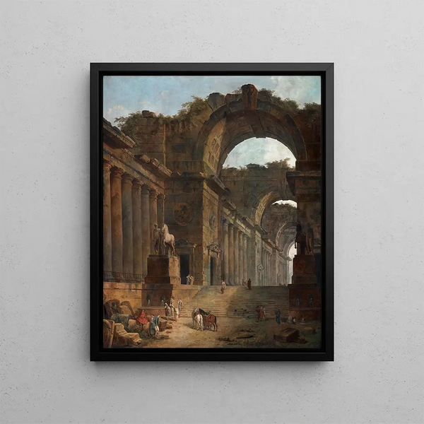 Les Fontaines - Hubert Robert — ingelijst kunstwerk aan de muur