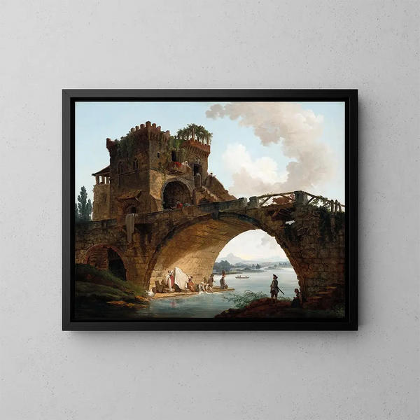 Le pont Salario - Hubert Robert — ingelijst kunstwerk aan de muur