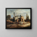 de wassende vrouwen bij de fontein - Hubert Robert — ingelijst kunstwerk aan de muur