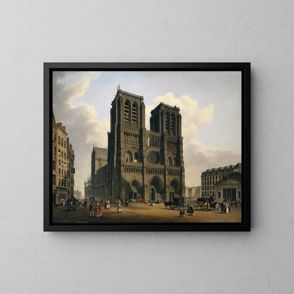 Notre-Dame de Paris - Hubert Sattler — framed artwork on a wall