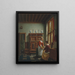 Een dienster die fruit serveert - Hubertus van Hove — ingelijst kunstwerk aan de muur