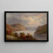 Op de Hudson - School van de Hudson-rivier — ingelijst kunstwerk aan de muur