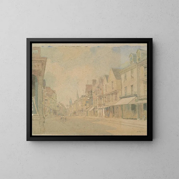 Straatscène in Engeland - Hugh Bellingham-Smith — ingelijst kunstwerk aan de muur