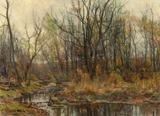 Een beekje in Berkshire in de herfst - Hugh Bolton Jones — weergave van het kunstwerk