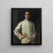 Zelfportret in witte jas - Hugh Ramsay — ingelijst kunstwerk aan de muur