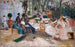 Lunch tijdens de Feria in Granada Schets - Hugo Birger — weergave van het kunstwerk
