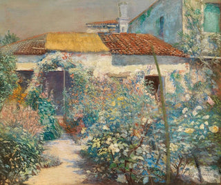 Een bloementuin - Hugo Charlemont — weergave van het kunstwerk