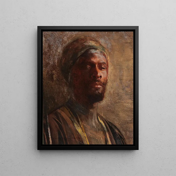 Nubian Painting - Hugo Charlemont — framed artwork on a wall