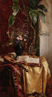 Natuurmoeite met luit - Hugo Charlemont — weergave van het kunstwerk