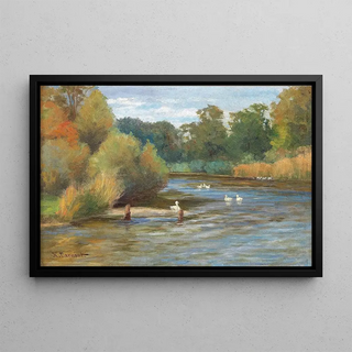 Hugo Darnaut - Enten am Weiher.webp