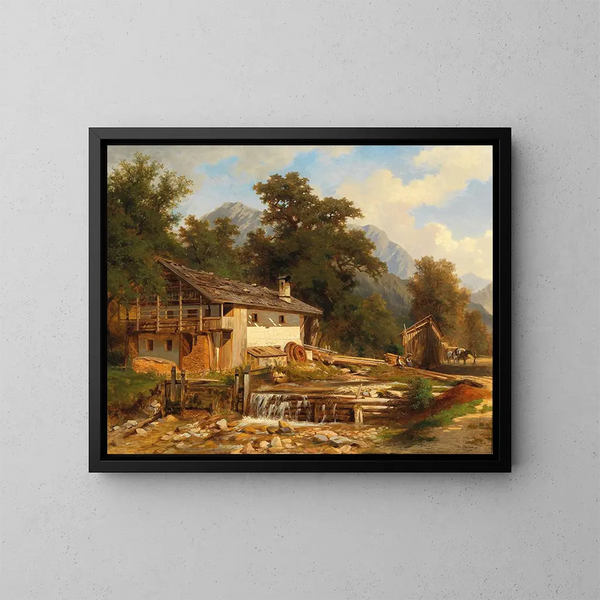 Motif du Tyrol au bord de l'Achensee - Hugo Darnaut — framed artwork on a wall