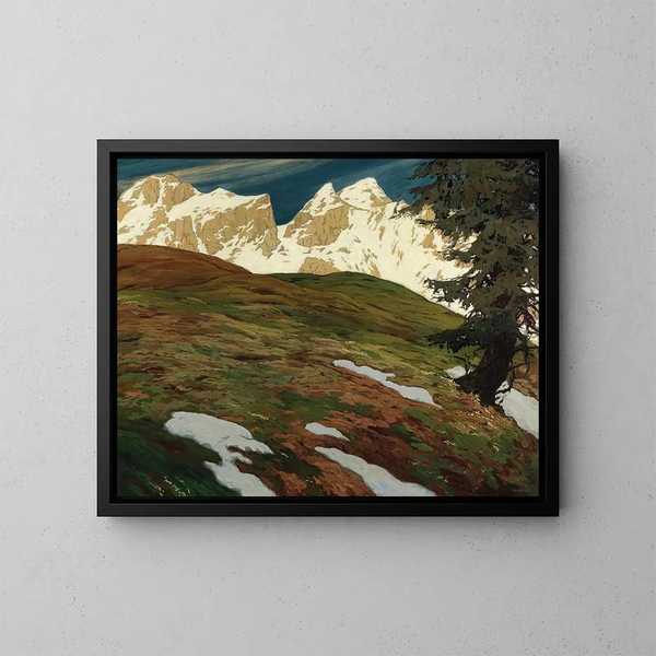 Spring in the Mountains - Hugo Hodiener — framed artwork on a wall