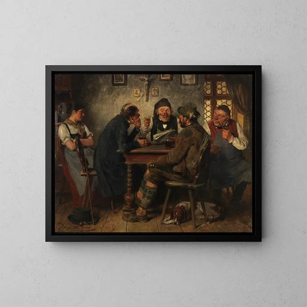 The Reader - Hugo Kauffmann — framed artwork on a wall