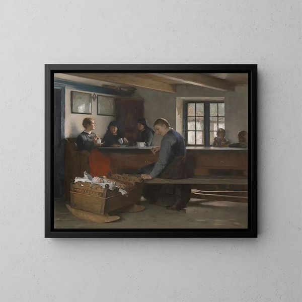 Visit to the tenant - Hugo Salmson — framed artwork on a wall