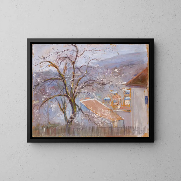 the Banks of Paris - Hugo Simberg — framed artwork on a wall