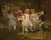 van kinderen die in een park spelen - Hugues Merle — weergave van het kunstwerk