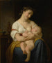 Moeder en kind - Hugues Merle — weergave van het kunstwerk
