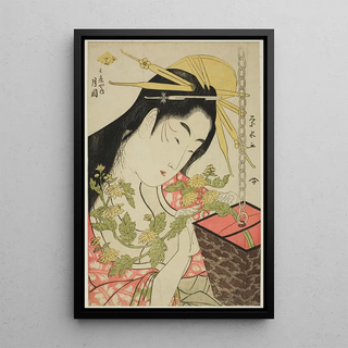 Ichirakutei Eisui - The Courtesan Tsukioka of the Hyogoya.webp