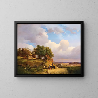 Ignaz Raffalt - A Hunter Resting on a Country Road.webp